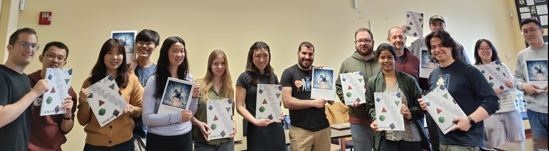 Oleg Gang Group Members received custom notebooks designed by postdoc Elad Arad (2024)